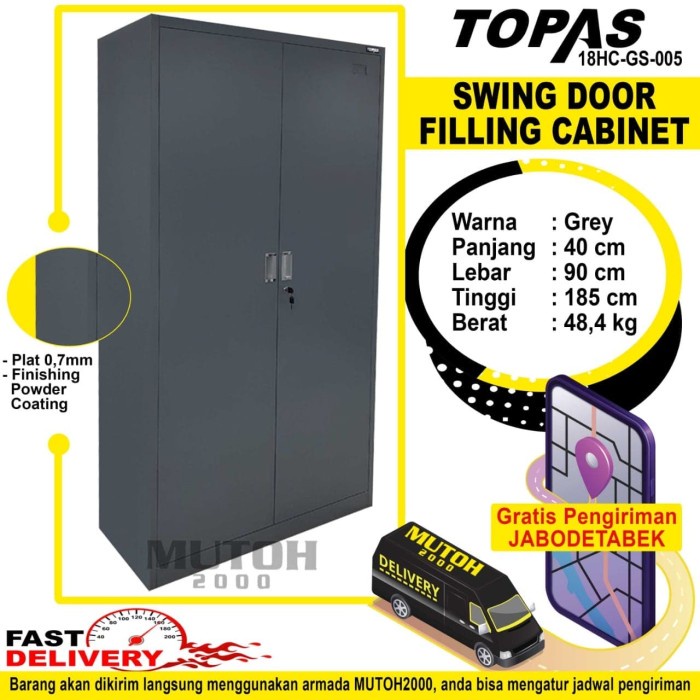 

Filling Lemari Arsip Lemari Besi Filling Cabinet 2 Pintu Swing Topas Gs-005