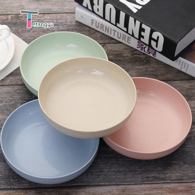 Piring Makan Wheat Straw Dinner Plate Set 4pcs Set Piring Makan Wheat Straw Dinner Plate VS19