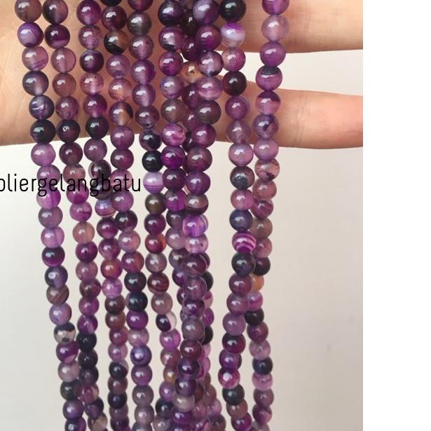 bahan batu kecubung 6mm amethyst kalimantan martapura akik kampung ungu bongkah gelang kalung acc