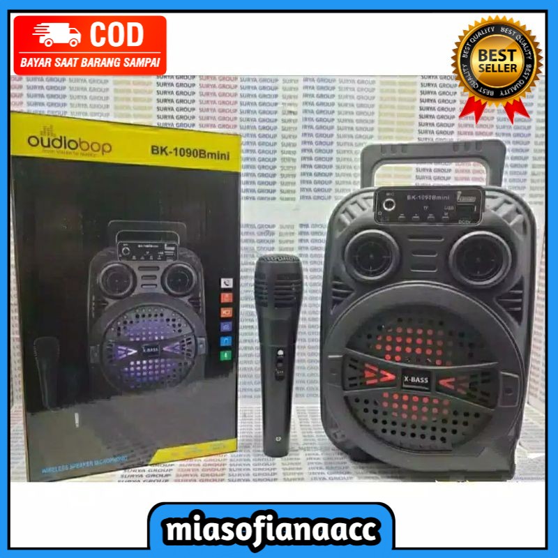 (COD) SPEAKER BLUETOOTH BK-1090 B Mini Speaker Karaoke Bonus Mic Speaker Karaoke TENTENG