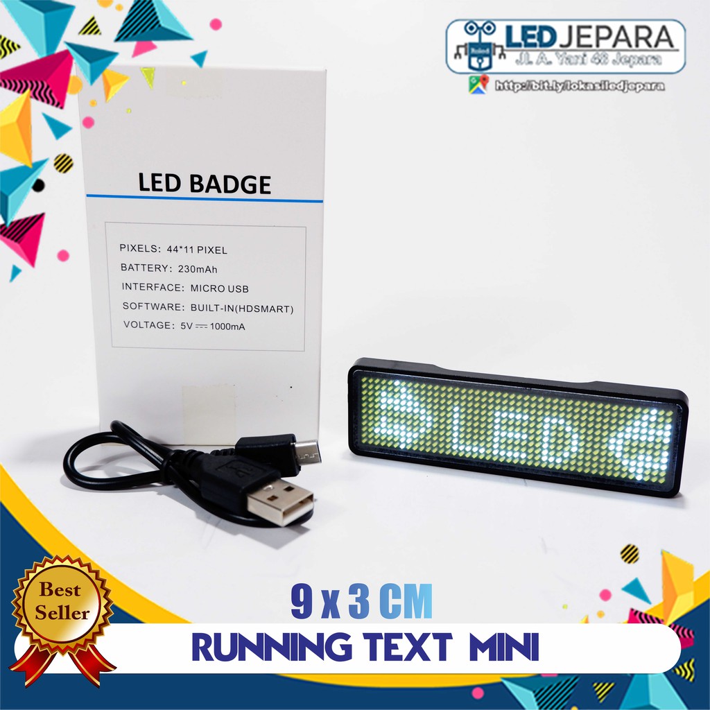 Papan Nama Led Berjalan Running Text Mini