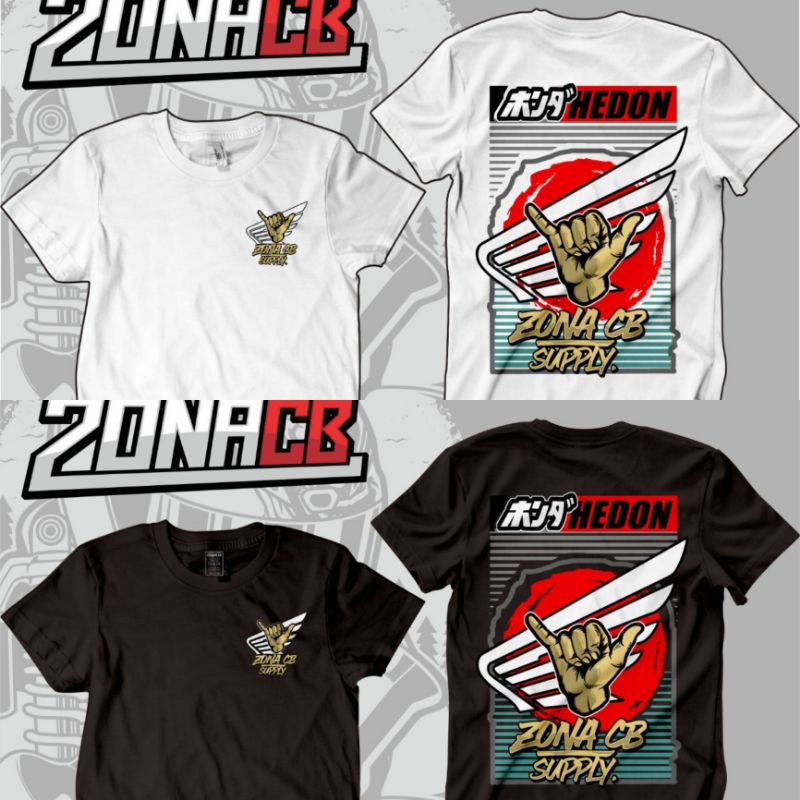 kaos honda gank original zona cb honda hedon / kaos racing cb gl 100 megapro tiger herex squad mbois