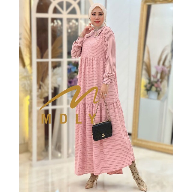 Baju Wanita terbaru Marsha Midi Dress By Mdly Gold