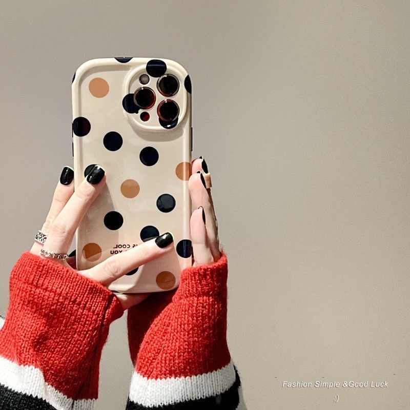 Case Motif Polkadot Untuk iPhone 12 13 11 Pro Max X Xs Max Xr oijnr