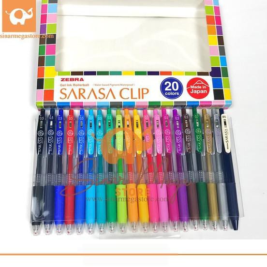 

NEW!!! Zebra Sarasa Clip Pulpen Gel Sarasa Set 20 Colour .......