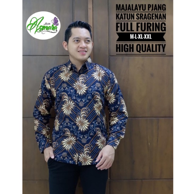 Batik Pria MAJALAYU FULL FURING Katun Sragenan Halus Ori Solo