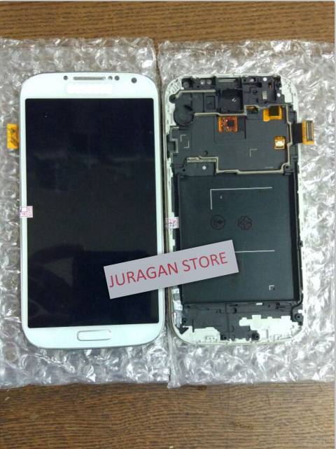 LCD TOUCHSCREEN SAMSUNG GALAXY S4 I9500 COMPLETE 1SET ORIGINAL KONTRAS BISA