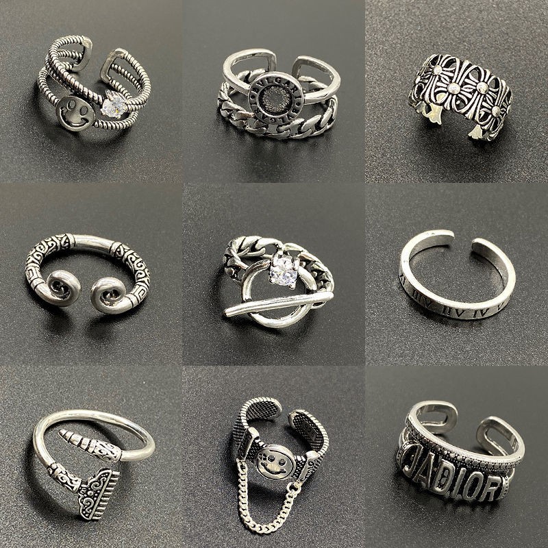 Cincin Net Merah Baru Adjustable Perempuan Kepribadian Sederhana Pacar Index Cincin Jari Pasangan Ci