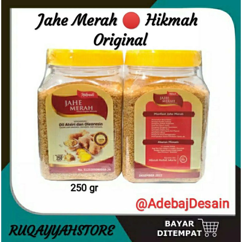 

jahe merah Hikmah ASLI 250 gr