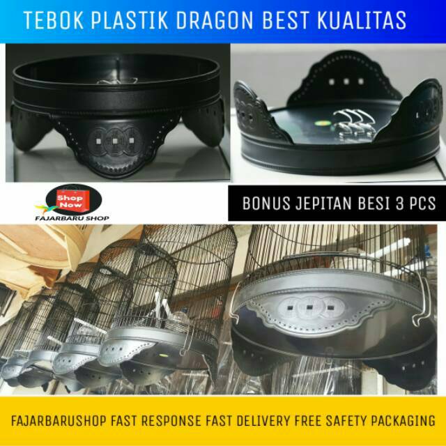 Tebok plastik sangkar lovebird merk  dragon