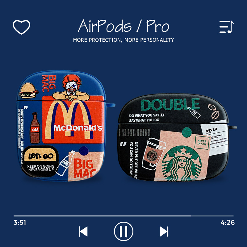 Soft Case Desain Mcdonald 's Inpods 12 Starbucks Untuk Airpods Pro