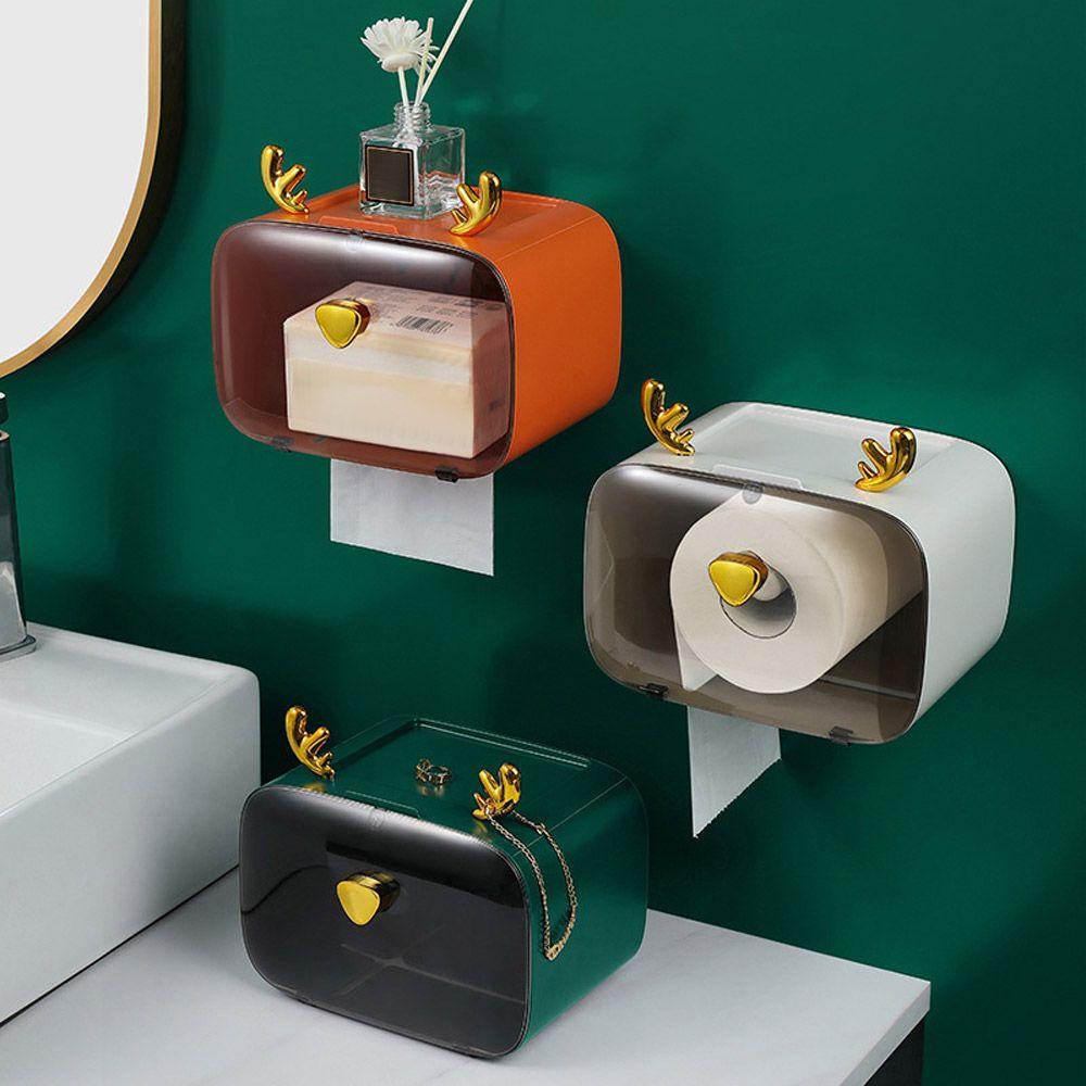 Populer Tempat Kertas Toilet Baru Multi Fungsi Tahan Air Dinding Dapur Penyimpanan Kertas Roll/ Dispenser Kertas Serut