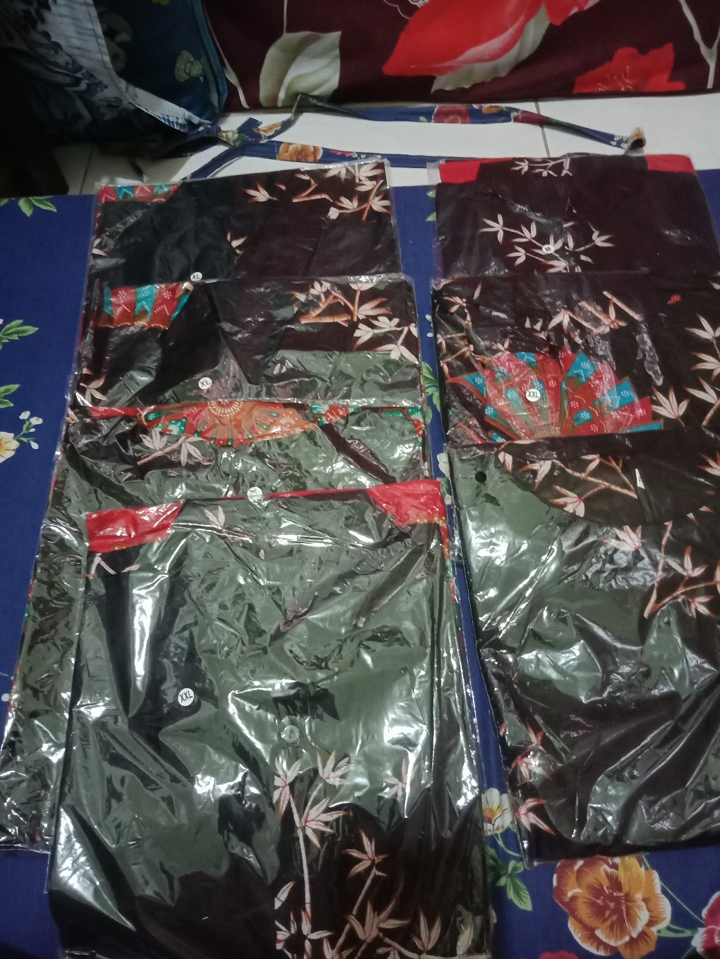 Promo Batik Couple Keluarga Sarimbit Sania Ruffle Batik Ori Ndoro Jowi Motif Kipas