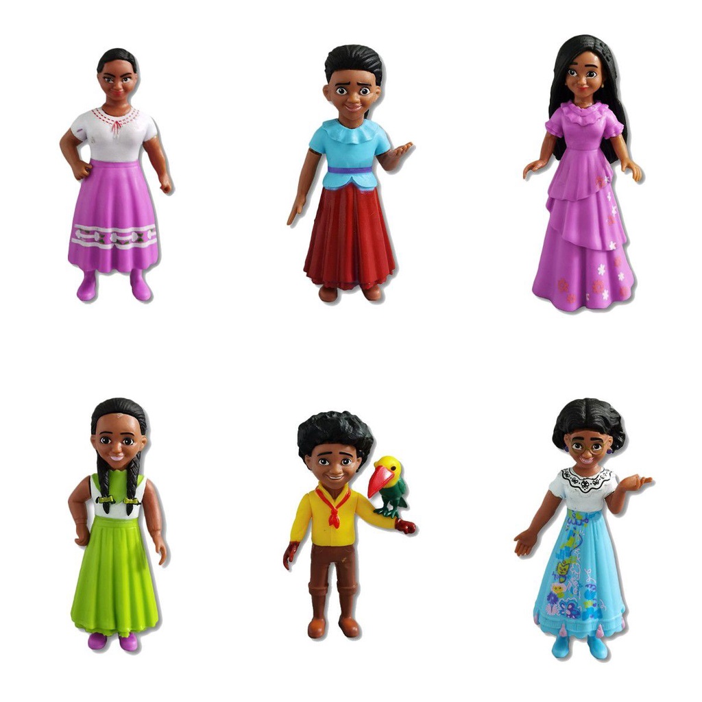 【New】7PCS  Disney Encanto Doll Hand-Made Cake Decoration Cartoon Anime Gift For Children