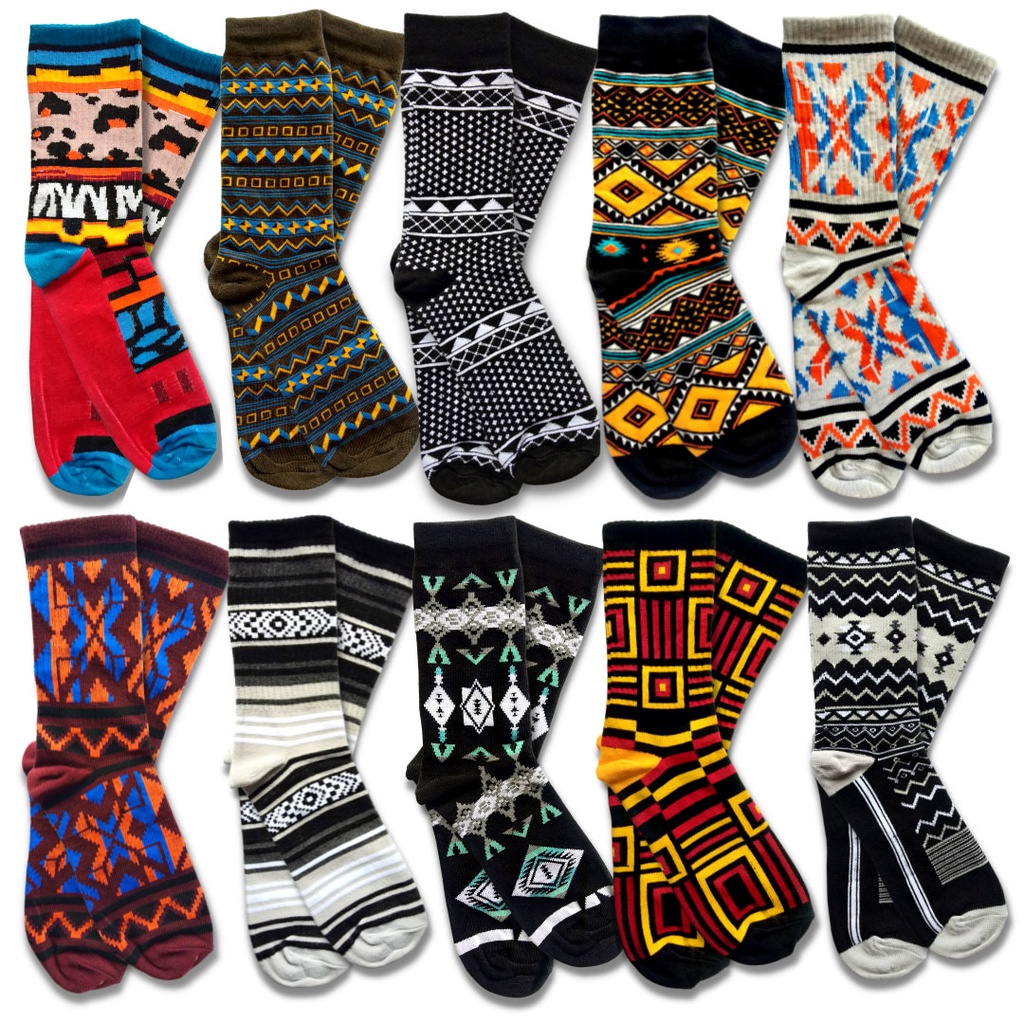 [PROMO] Kaos Kaki Pria Motif Tribal Oldschool - The Muds Official