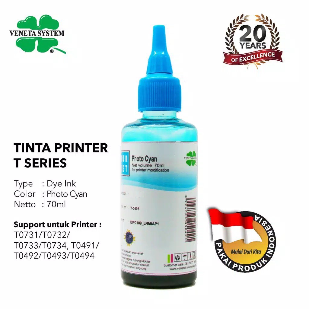 TINTA REFILL ISI ULANG BOTOL INFUS EPSON T SERIES - 70ML