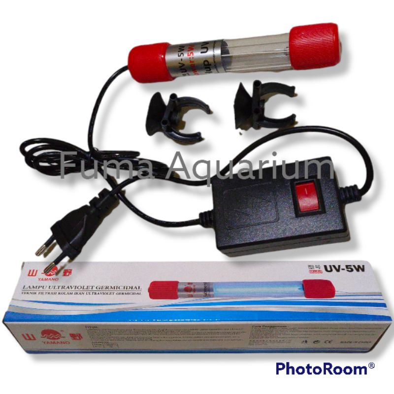 Lampu Yamano UV 5 Watt Lampu Sterillizer Anti Lumut Bakteri Aquarium Kolam Lampu Celup