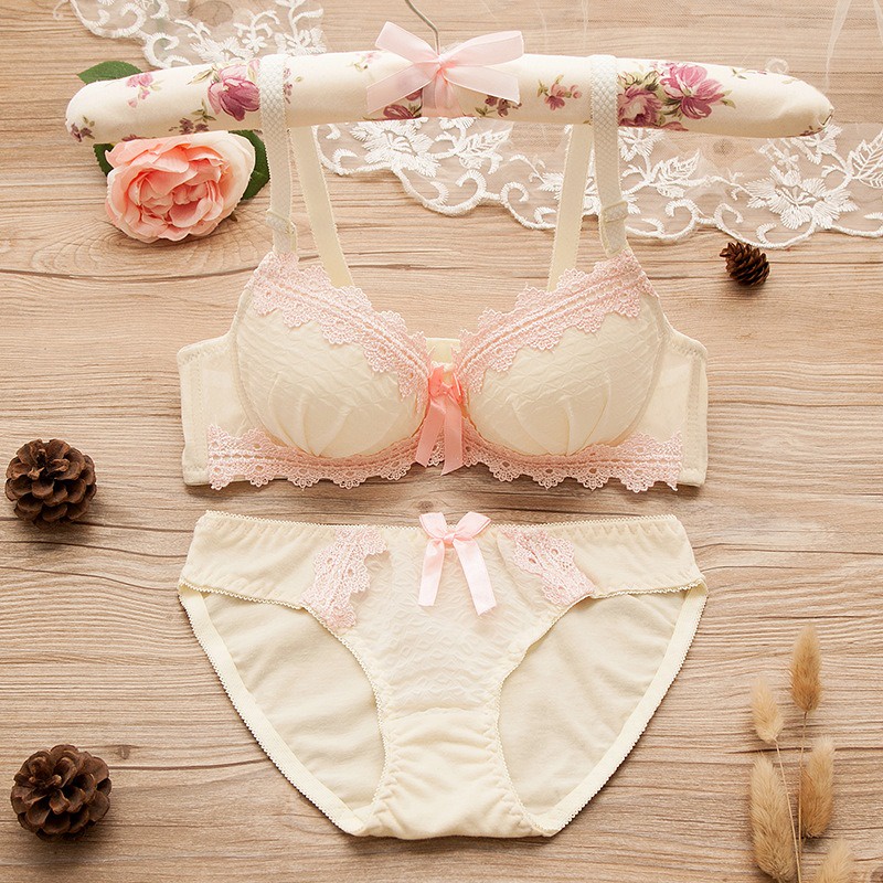 TERMURAH GRATIS ONGKIR Set Bra BH pakaian dalam cewek wanita remaja bahan import korea  KR022 kawat