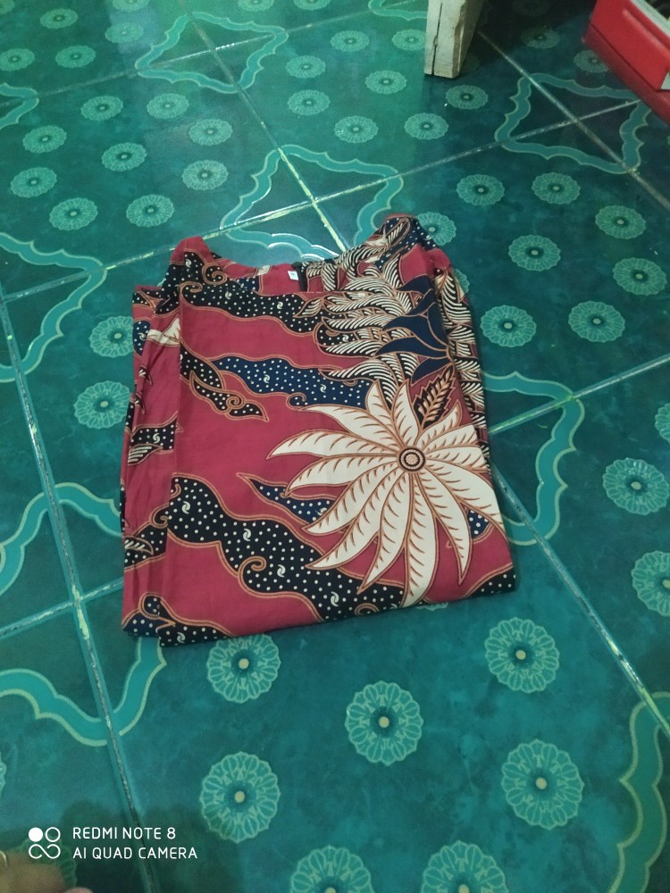 Tey-17 Batik Wanita Asj Sa Hrb026 Kenongo Kemeja Tosca Pendek