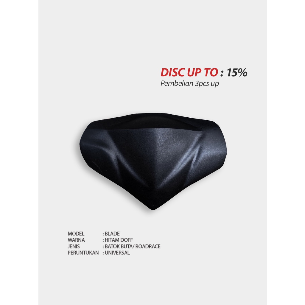 batok buta honda blade supra mio vario nuvo universal road race hitam doff