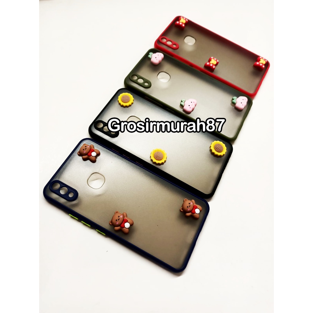 candy macaron softcase case tebal kondom hp Vivo V9 Pink maroon kuning hitam navy