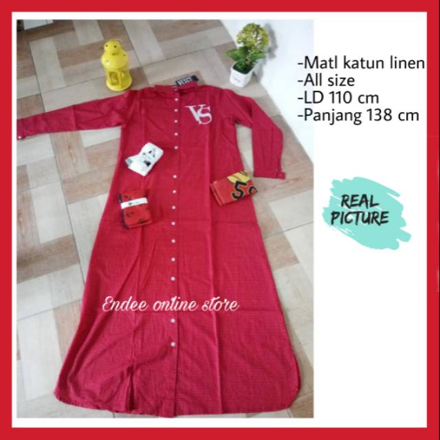 VERSUS CITY brave dress muslim merah polkadot