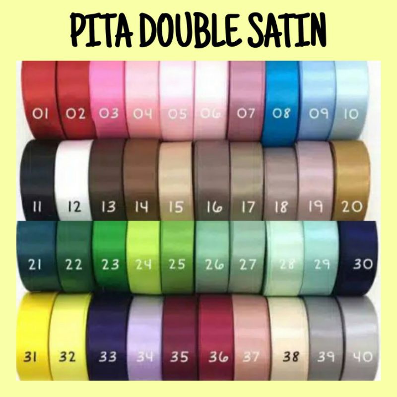 1 METER - PITA DOUBLE SATIN IMPORT | PITA KADO | PITA HAMPERS (HARGA PERMETER)