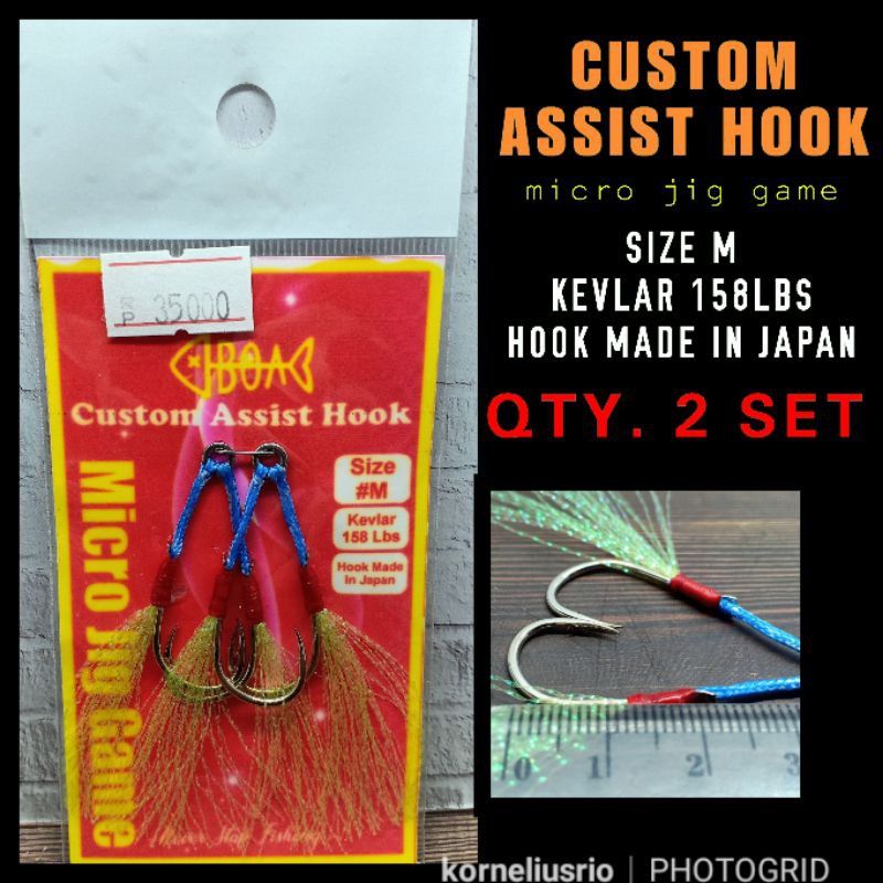 CUSTOM ASSIST HOOK SIZE M MICRO JIG KAIL JIGGING KAIL METAL JIG KAIL DASAR KAIL KUAT KAIL JIG