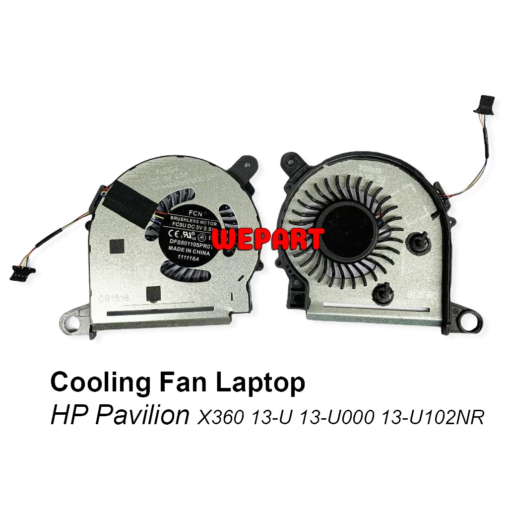 Cooling Fan Kipas Laptop HP Pavilion X360 13-U 13-U000 13-U102NR 13-U038CA