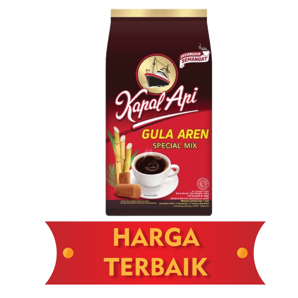 

SLEBEWWW KOPI KAPAL API GULA AREN 1 RENCENG