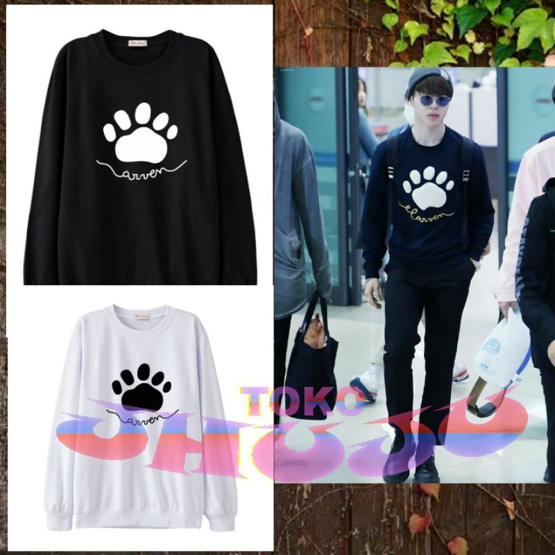 Sweater Basic BTS Park Jimin paw jejak kaki