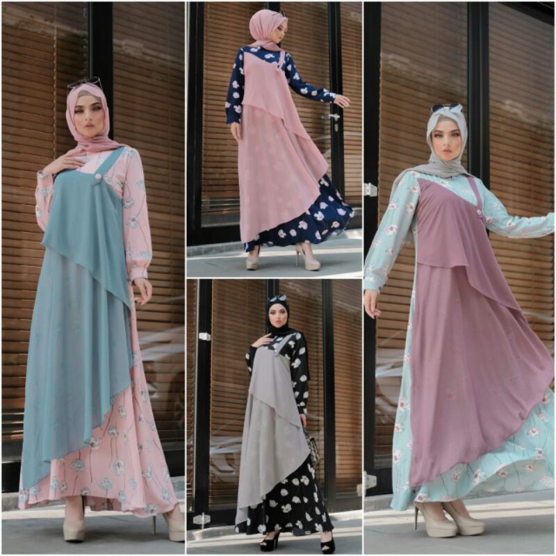 [Bisa COD] Rosey Dress stock ORI by BINBUSH TERMURAH