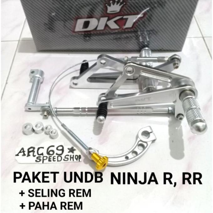 Qz238 Paket Footstep Underbone Dkt Non Disc Kawat Seling Paha Rem Untu
