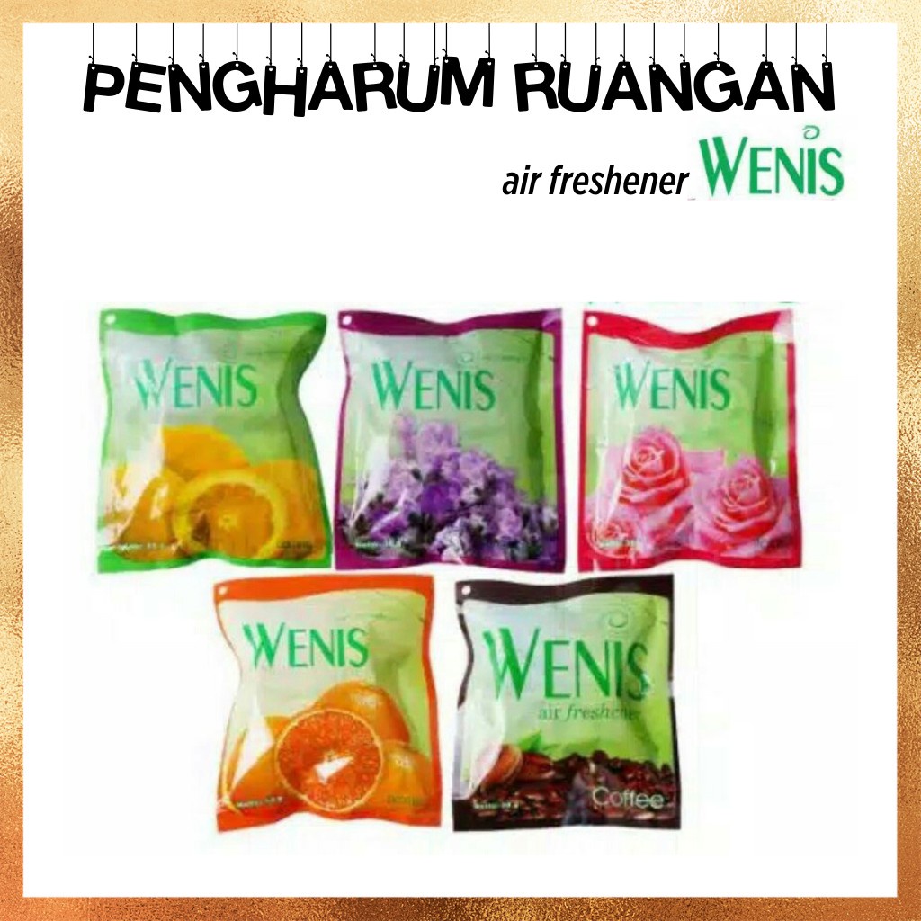 PEWANGI RUANGAN GANTUNG WENIS AIR FRESHENER WANGI LEMON ORANGE LAVENDER COFFEE MAWAR