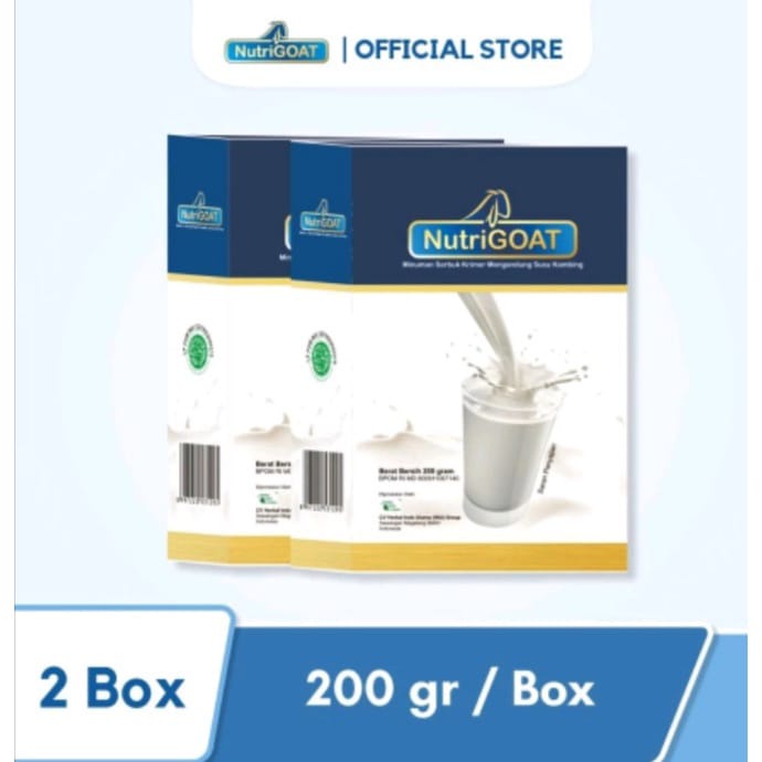

Susu Kambing Etawa Nutrigoat 2 Box @200 GR Rasa Original