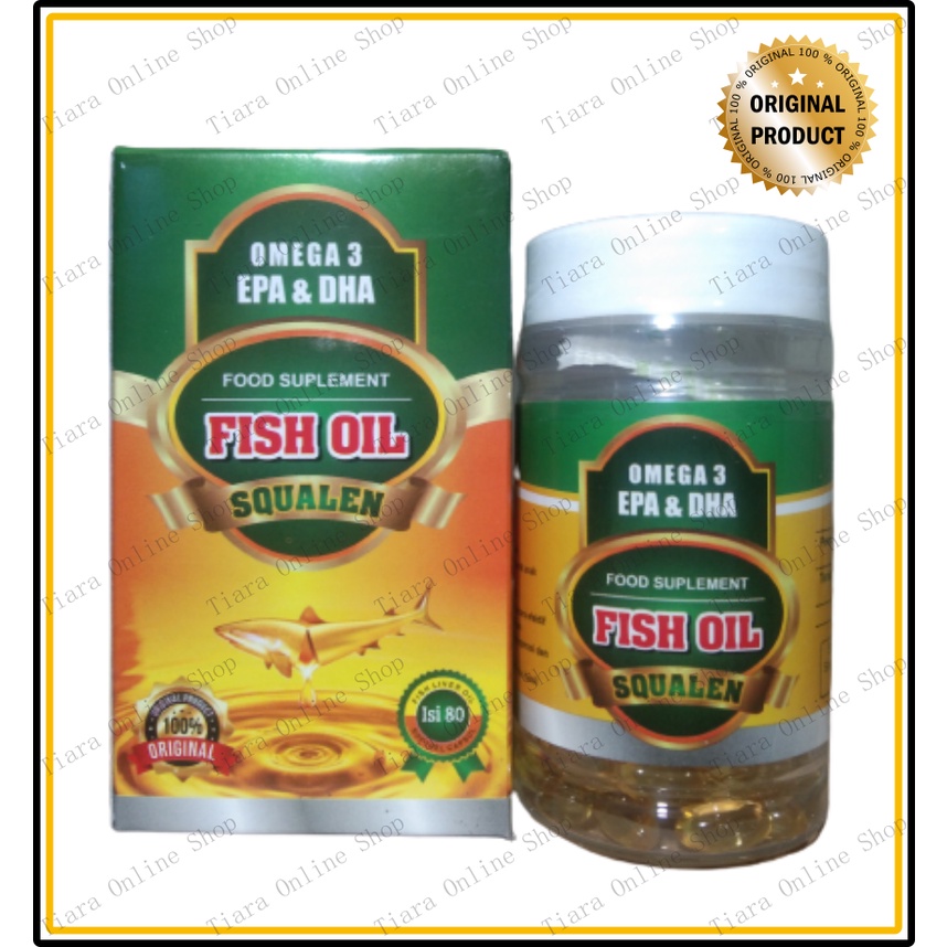 Minyak Ikan Squalen | Omega 3 EPA dan DHA Isi 80 Kapsul