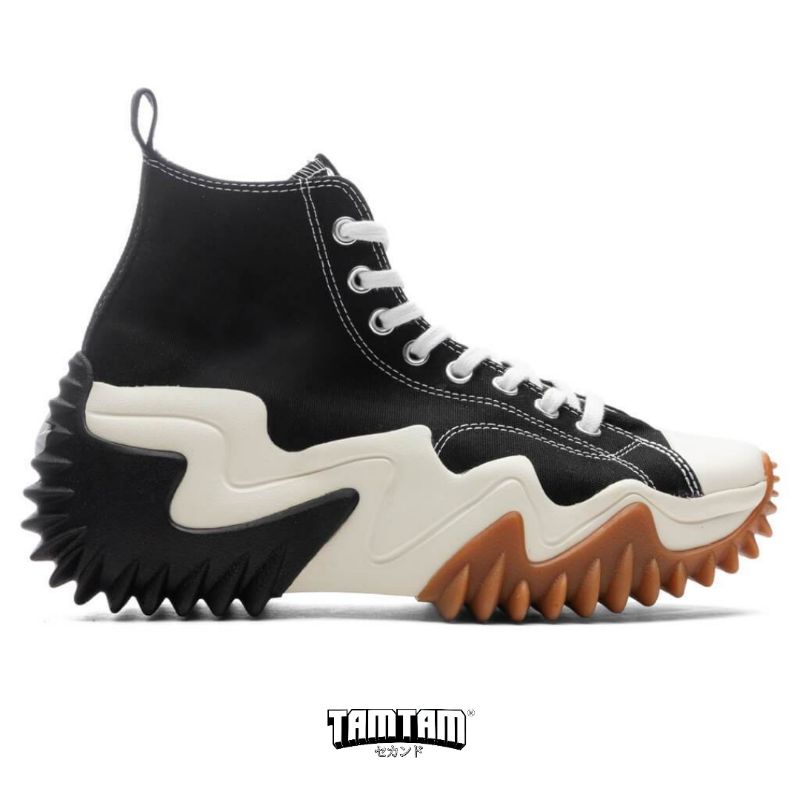 CONVERSE RUN STAR MOTION PLATFORM CANVAS HIGH Black White