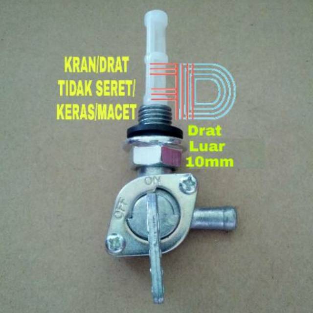 Kran Bensin GENSET 1000watt 1300watt 2tak Bensin Campur ET950 Fuel cock Drat Luar 10mm