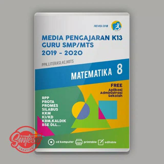 Rpp k13 CD perangkat pembelajaran SMP MTS 19/20 kelas 8 mapel MATEMATIKA