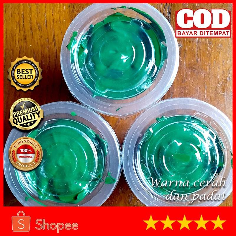 

CAT UNTUK LAYANGAN WARNA HIJAU / CAT CEMANI TOKA ORIGINAL WARNA HIJAU / TINTA LAYANGAN / TINTA OFFSET / TINTA SABLON LAYANGAN / TINTA DESAIN GRAFIS / TINTA KERTAS / KEMASAN CUP 50 GRAM //