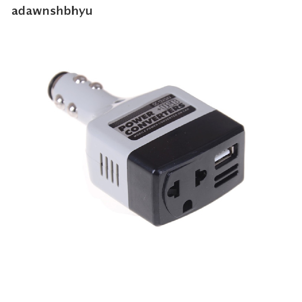 Adaptor Inverter Converter Handphone Mobil adawnshbhyu DC 12V /24V to AC 220V Charger Power