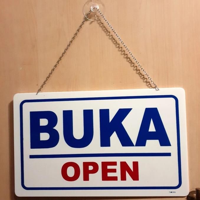 

Office & Stationery | Document Organizer | Acrylic Plat Tulisan Open Closed | Best Seller