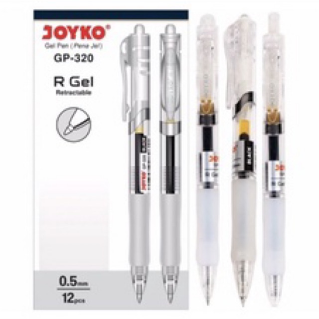 

( 1 pcs ) Pulpen Retractable Joyko R Gel / Gel Pen Cetrek / Bolpen Rgel GP-320 0.5mm Joyko ( tersedia harga lusin )