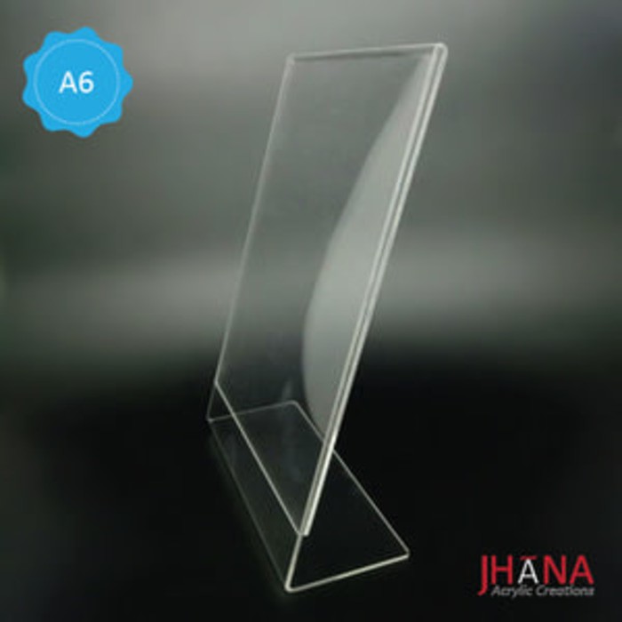 

tentcard acrylic ukuran A6 L / tempat menu