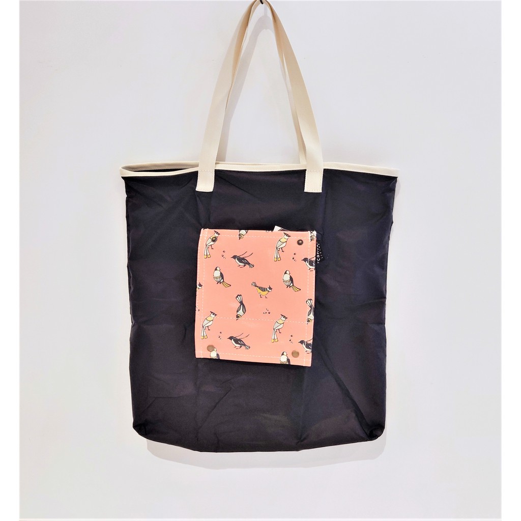

Canvas Living Roll Shopping Bag Size M Birds Pink