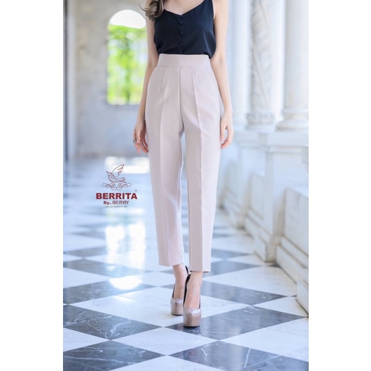 CELANA BERRITA PANJANG HIGH WAIST ZIPPER BELAKLANG IMPORT BANGKOK (CLBRT107)