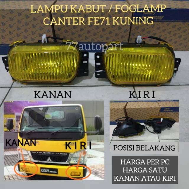 Lampu kabut foglamp canter fe71 ps110 ps125 ps136 kuning