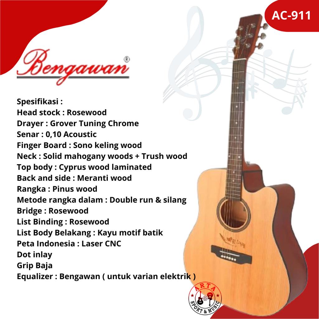 GITAR BENGAWAN AKUSTIK / ELEKTRIK BENGAWAN AC - 911