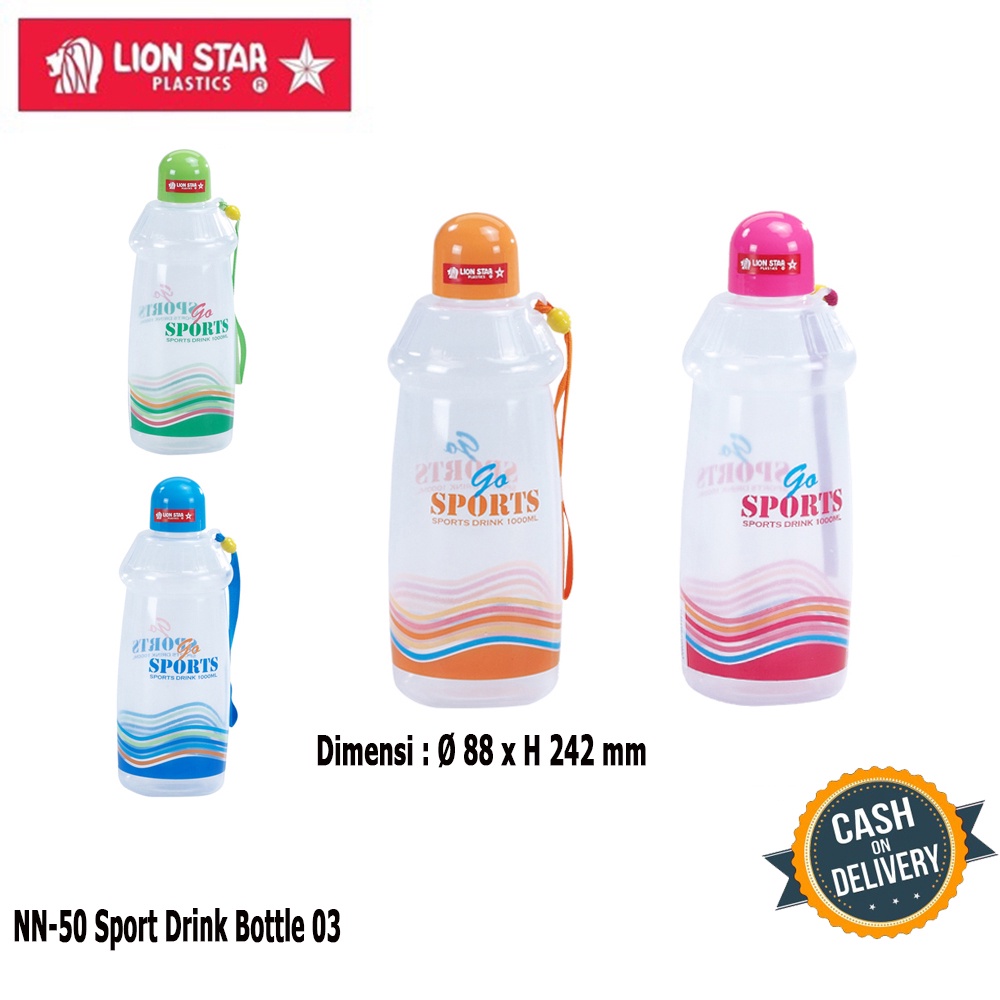 Lion Star - Botol Minum Olahraga / Gelas Minum Anti Tumpah / Botol Tumbler / Gelas Plastik / Gelas +
