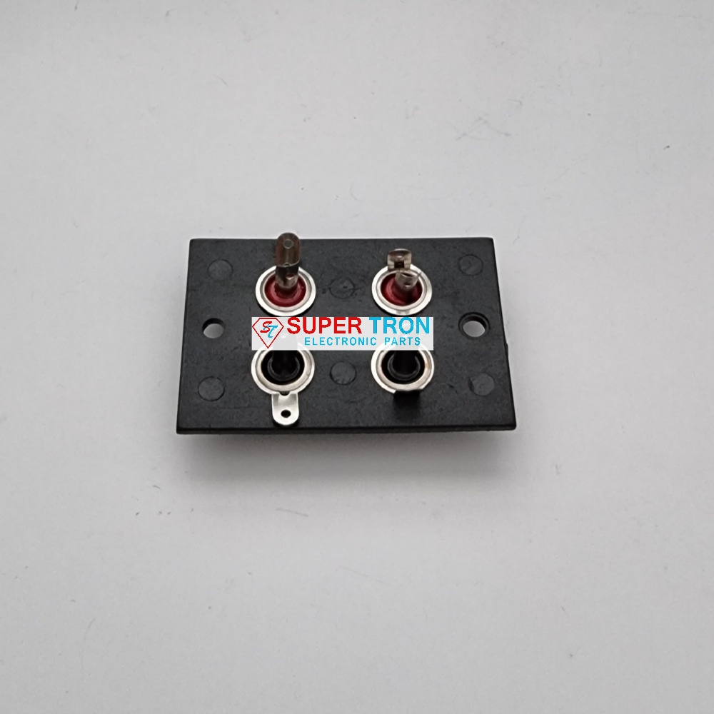 Soket RCA 2x2 pin Plastik